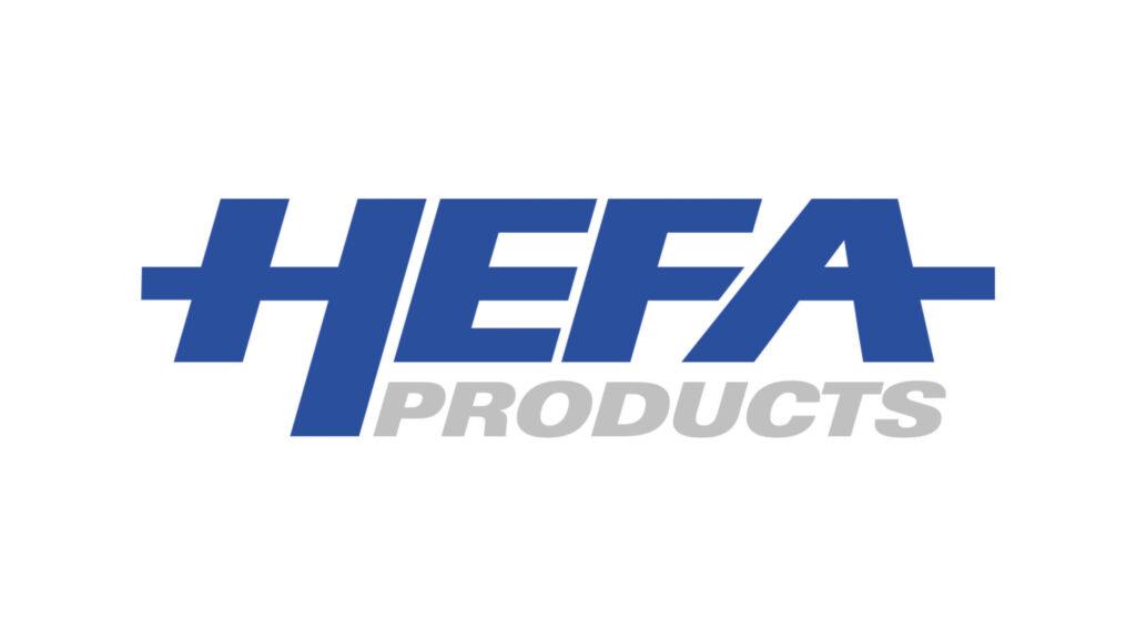 Het logo van Hefa Products sponsor DAS